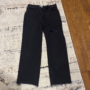 Abercrombie & Fitch Black Straight Leg Jeans